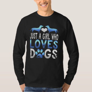 犬好きの女の子だけかわいい犬好きティー Tシャツ