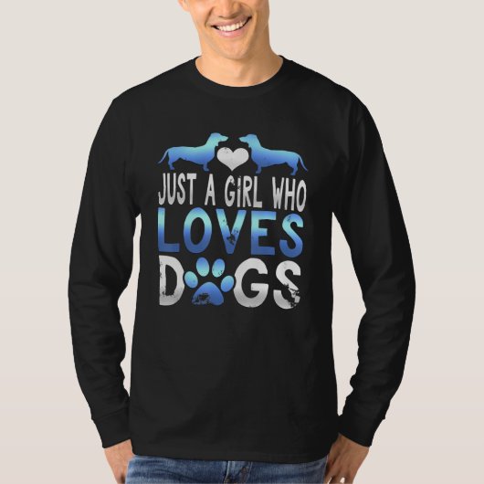 犬好きの女の子だけかわいい犬好きティー Tシャツ (正面)