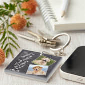犬好きの引用文がペッパーソナライズされたト写真を残す キーホルダー (正面右)