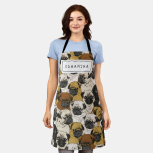 犬好きの犬用かわいい贈り物 – お母さん/パパパーソナライズされた エプロン