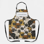 犬好きの犬用かわいい贈り物 – お母さん/パパパーソナライズされた エプロン (正面)