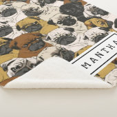 犬好きの犬用かわいい贈り物 – お母さん/パパパーソナライズされた シェルパブランケット (3/4)