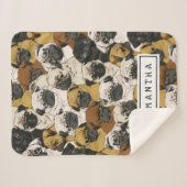 犬好きの犬用かわいい贈り物 – お母さん/パパパーソナライズされた シェルパブランケット (正面(横))