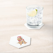 犬好きの聖降誕祭お目出とう ペーパーコースター (インサイチュ)