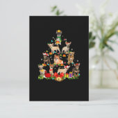 犬好きの贈り物チワワツリークリスマスライト 出欠カード (スタンド正面)