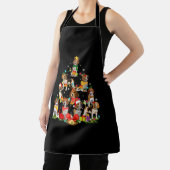 犬好きの贈り物ビーグルツリークリスマスライト エプロン (インサイチュ)