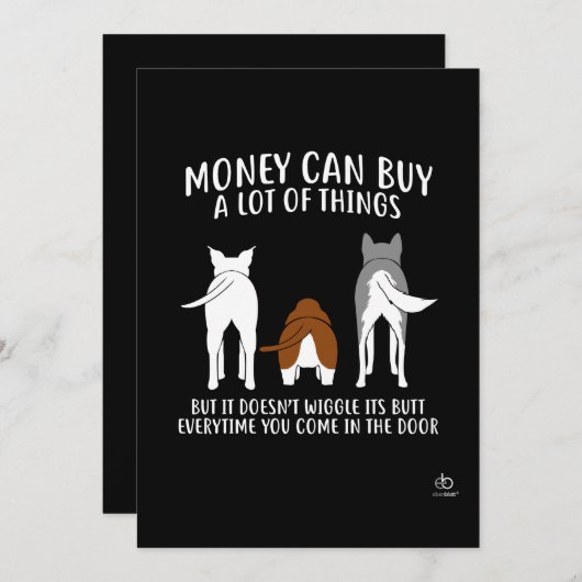 犬好きの贈り物 サンキューカード (正面/裏面)