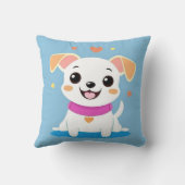犬好きへのかわいいキャラクター犬のギフト クッション (裏面)