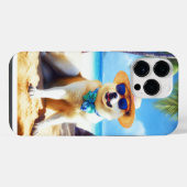犬好きへの夏のギフト 秋田犬ビーチ iPhoneケース (裏面横)