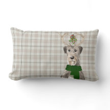 犬好きクリスマスアイリッシュウルフハウンドとプレイド