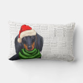 犬好きクリスマスダックスシュント ランバークッション (裏面)