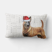 犬好きクリスマスベルギーマリノワ ランバークッション (裏面)