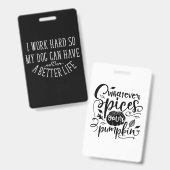 犬好きデザインIワーク懸命 バッジ (正面＆裏面)