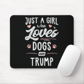 犬好きトランプ女子 ギフト 犬好きさんへ マウスパッド (マウス)