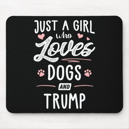 犬好きトランプ女子 ギフト 犬好きさんへ マウスパッド (正面)