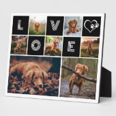 犬好きハートラブフォトコラージュ フォトプラーク (側面)