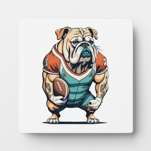 犬好きバスケットボール選手 フォトプラーク (正面)