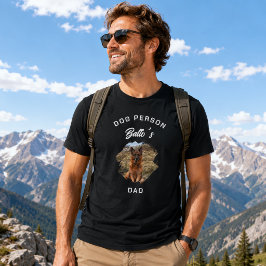 犬好きパパ 写真 ブラック Tシャツ