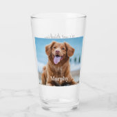 犬好きビール好きおもしろいペットパーソナライズされたの写真 タンブラーグラス (裏面)