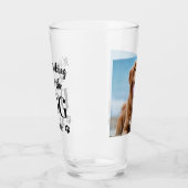 犬好きビール好きおもしろいペットパーソナライズされたの写真 タンブラーグラス (左)
