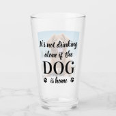 犬好きビール好きおもしろいペットパーソナライズされたの写真 タンブラーグラス (正面)