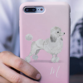 犬好きピンクプードルキュートモノグラム iPhone 11 PROケース