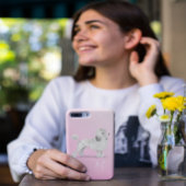 犬好きピンクプードルキュートモノグラム Case-Mate iPhoneケース