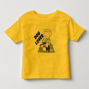 犬好きブロンドボーイTシャツとギフト トドラーTシャツ