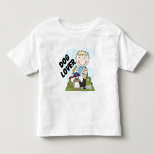 犬好きブロンドボーイTシャツとギフト トドラーTシャツ