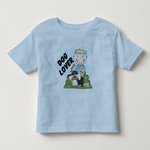 犬好きブロンドボーイTシャツとギフト トドラーTシャツ