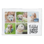 犬好きペットモダン5パーソナライズされた枚の写真集 枕カバー (裏面)