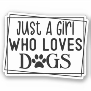 犬好き女子 - 女子 犬 シール