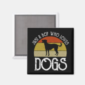 犬好き少年 マグネット (正面/裏面)