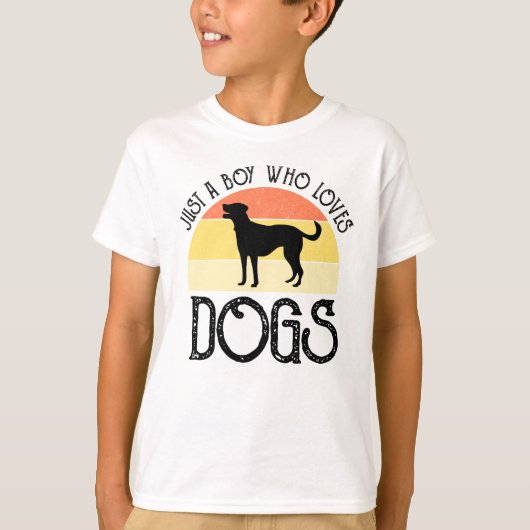 犬好き少年 Tシャツ (正面)