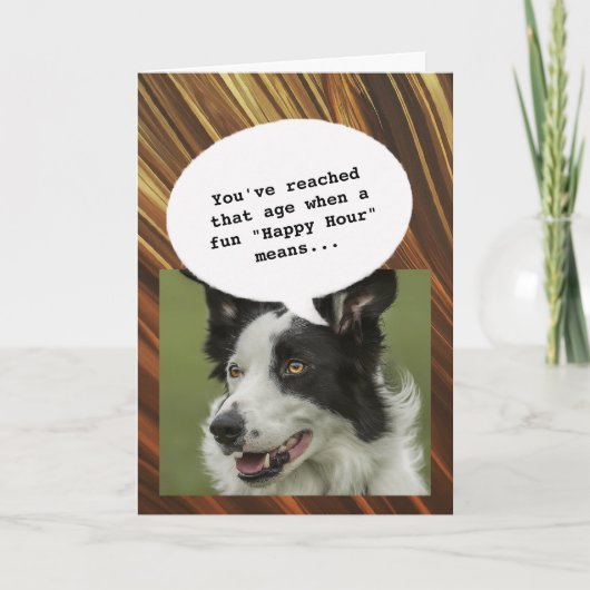 犬好き幸せな時間を取得おもしろい誕生日 カード (正面)