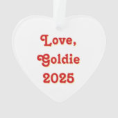 犬好き用ハートボックス付き可愛いゴールデンレトリバー オーナメント (裏面)