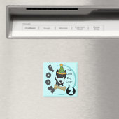 犬好き2回目の誕生日Tシャツとギフト マグネット (インサイチュ (食洗機))