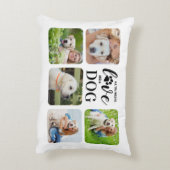 犬好き5パーソナライズされた人のペット写真  アクセントクッション (裏面(縦))