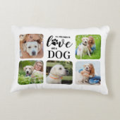 犬好き5パーソナライズされた人のペット写真  アクセントクッション (裏面)