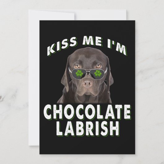 犬好き | キスして、私はチョコレートラブラドールよ カード (正面)