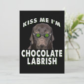 犬好き | キスして、私はチョコレートラブラドールよ カード (スタンド正面)