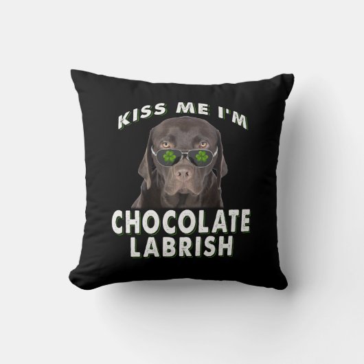 犬好き |キスI'm Chocolate Labrish クッション (正面)