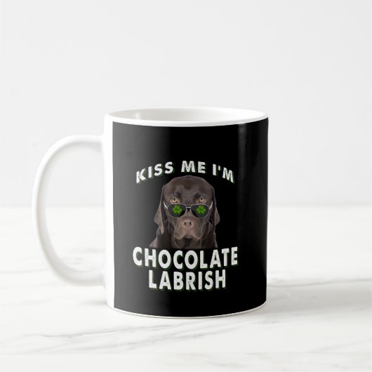 犬好き |キスI'm Chocolate Labrish コーヒーマグカップ (左)