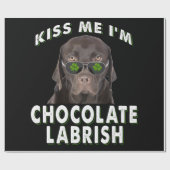 犬好き |キスI'm Chocolate Labrish ラッピングペーパー (フラット)