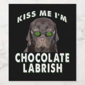 犬好き |キスI'm Chocolate Labrish ワインラベル (シングルラベル)