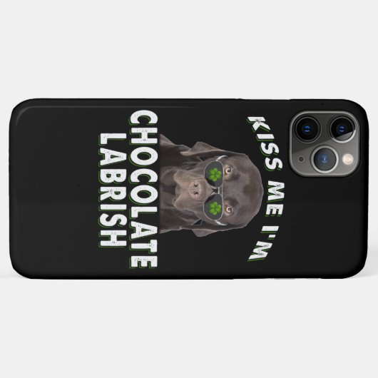 犬好き |キスI'm Chocolate Labrish Case-Mate iPhoneケース (裏面(横))