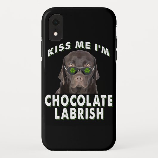 犬好き |キスI'm Chocolate Labrish Case-Mate iPhoneケース (裏面)