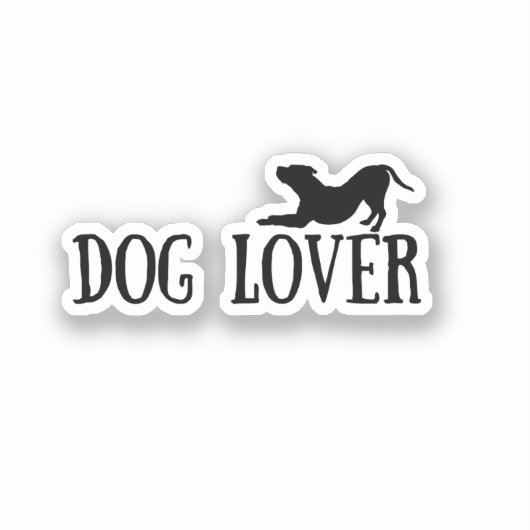 犬好き シール (正面)