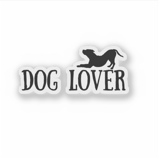 犬好き シール (正面)