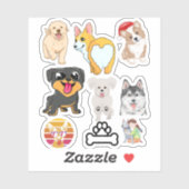 犬好き シール (シート)